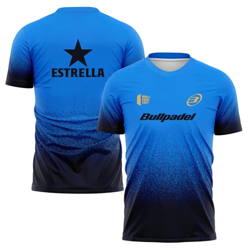 Mode Farbverlauf Harajuku Herren T-Shirt Padel Tennis Sportbekleidung Sommer Outdoor Lauf Fitness Kurzarm Mode Übergroße Oberteile 4XL