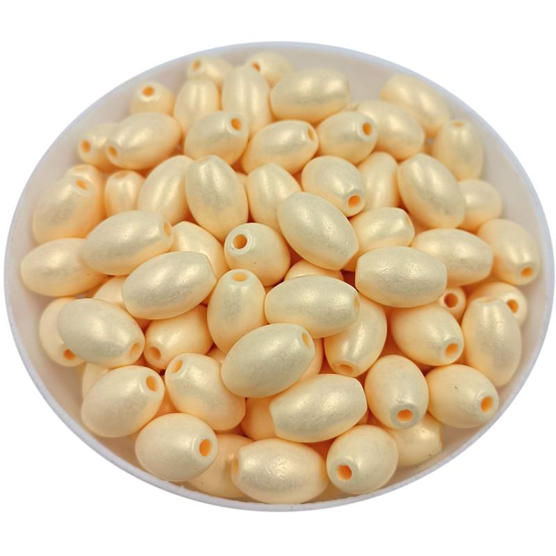 Nähzubehör für Heimwerker, lose Perlen für Halsketten, Armbänder, Acryl-Facettenperlen, Macaron-Farbe, 10 Stück Perlen gelb