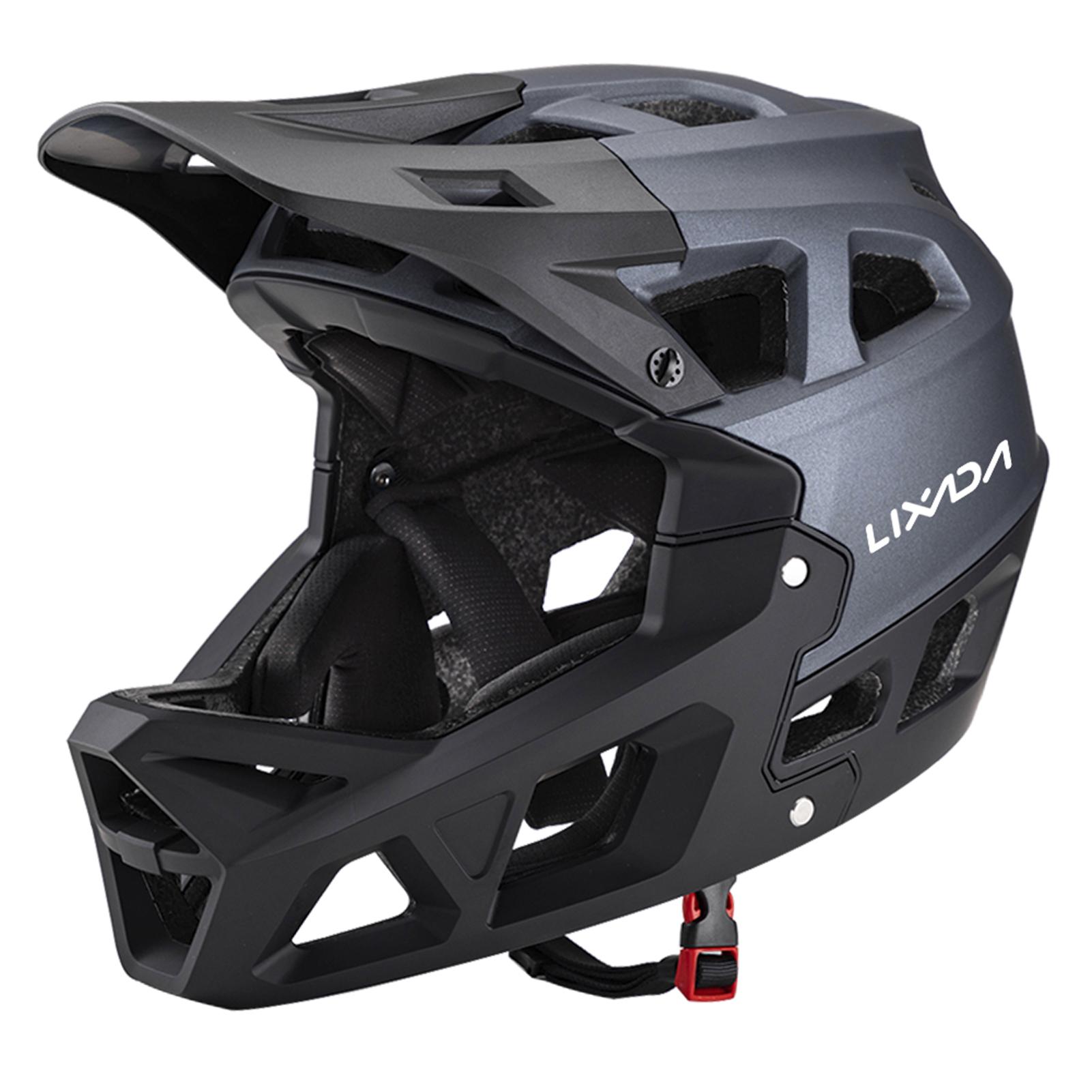 Integralhelm für Mountainbike, Erwachsene, Racing, Downhill, MTB-Helm, für Männer/Frauen, für Erwachsene, Mountainbike L schwarz/grau