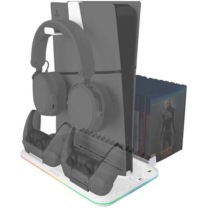 Unterstützt PS5 - MARSGAMING - MPS5-B2 - Dual-Controller-Ladegerät - Leiser Lüfter - RGB-Beleuchtung