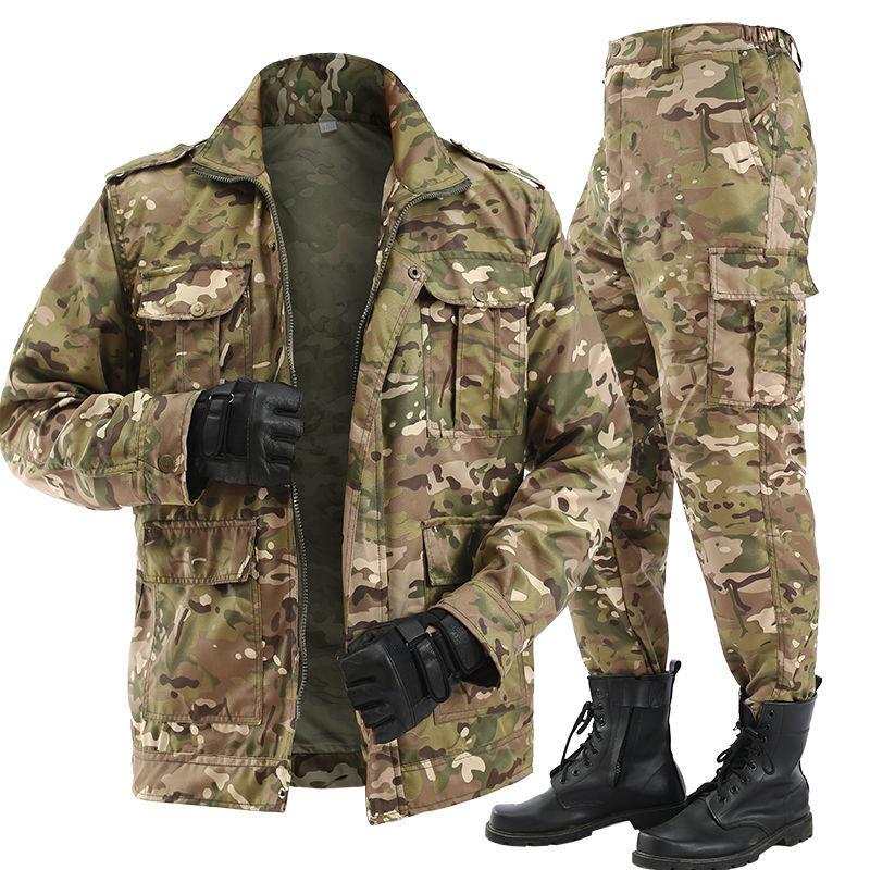 Herren Taktischer Anzug Tarnjacke + Tarnhose 2-teiliges Plus-Size-Anzug-Arbeitskleidungsset S
