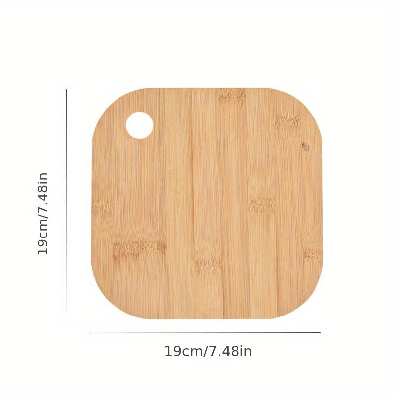 1 Stück Kreatives Mini Tier Bambus Schneidebrett, Babynahrung Sortier-Schneidebrett, Obstschneidebrett, Küche Zuhause Schneidebrett Small square