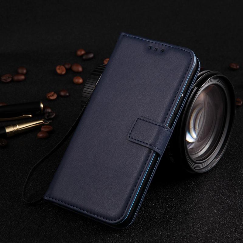 Leder Flip Wallet Case für Huawei P30 Lite P40 P Smart 2020 Honor 9S 10 Lite Mate 10 Lite iPhone 13 Pro Max 12 11 XS XR 8 7 SE Schutzhülle Huawei P8 Lite (2017) navy blau