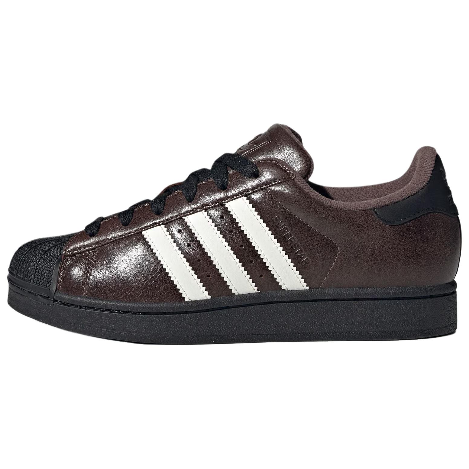 Adidas Originals Superstar 2 Leder Bequem Retro Sneaker Damen Sneaker Erdbraun KI3569 41⅓