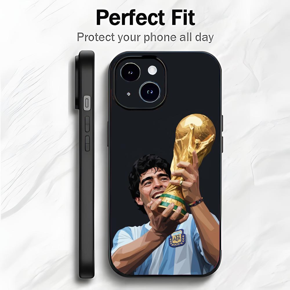Fußballstar D-Diego M-Maradona Handyhülle Handyhülle Weiche Verpackung Leicht Für iPhone17 16 15 14 13ProMax iPhone16plus