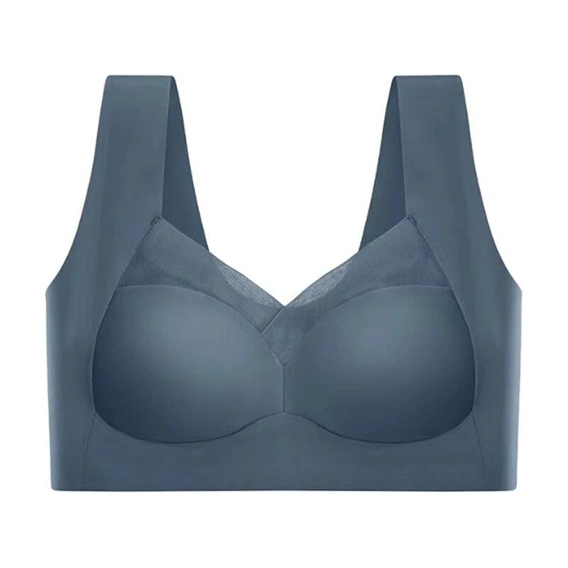 Sexy Nahtlose BH Push-Up Sport Büstenhalter Bh Frau Spitze Bralette Drahtlose Bh Unwired Yoga Top frauen Bhs ohne Knochen Asian L=EU S blau
