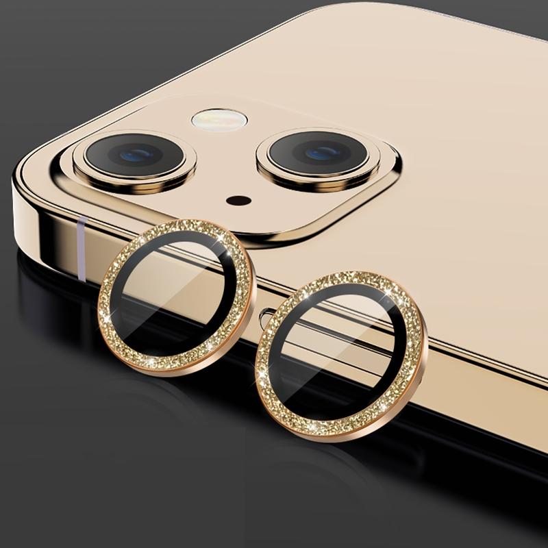 Objektiv-Metallring-Schutzglas für iPhone 16E 11 12 13 14 15 16 Pro Max plus 12 mini 13 mini Kameraobjektiv-Schutzkamerafilm iphone 12 mini 2PCS goldgelb