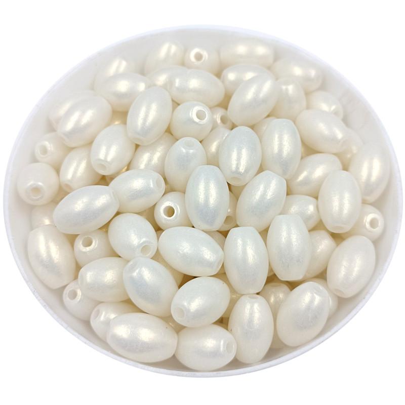 Nähzubehör für Heimwerker, lose Perlen für Halsketten, Armbänder, Acryl-Facettenperlen, Macaron-Farbe, 10 Stück Perlen weiß