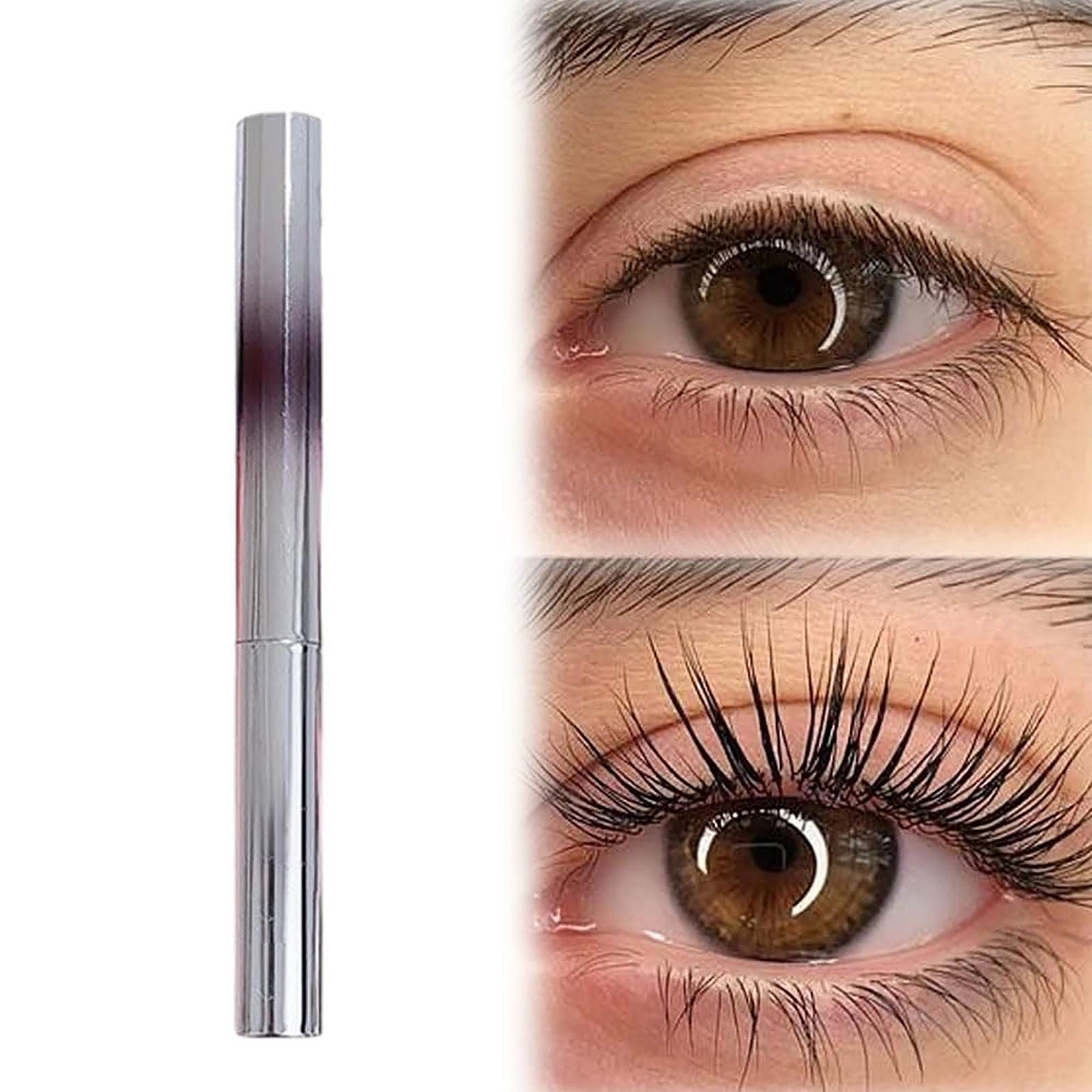 Iron Wand Mascara, Schwarzer waschbarer Metall-Mascara-Stab, Bürstenloser Metall-Mascara-Stab, Wasserfeste, lang anhaltende Extensions-Mascara One Size schwarz