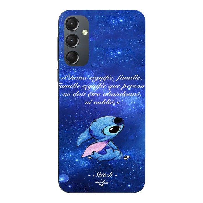 Hülle Für Samsung Galaxy S25 FE Stitch disney stitch süß Ohana bedeutet Familie Maniacase schwarz