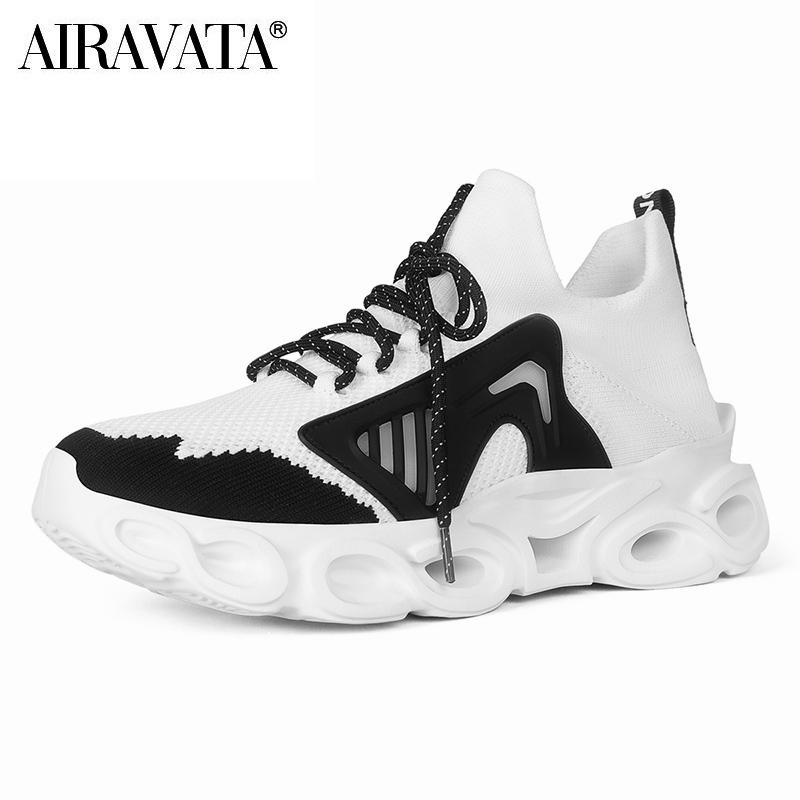 Herren Sneakers Mode Atmungsaktive Casual Sportschuh Männliche Laufschuhe Jogging Tennis Sneakers 46 weiß/schwarz