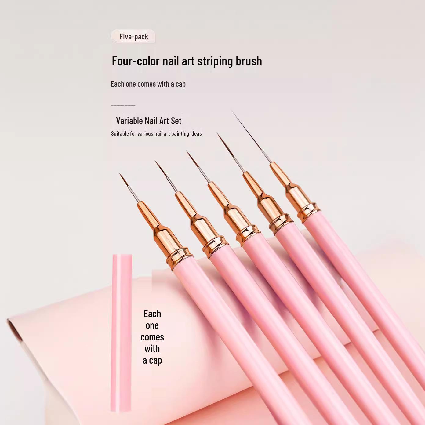 Ultrafeines Nailart-Linien- & Punktierpinsel-Set