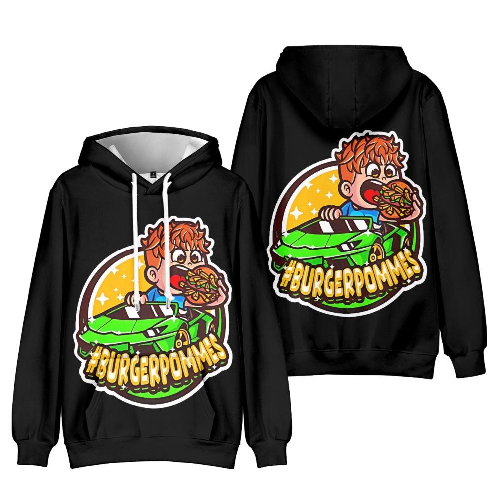 8 Farben Neue Mode Burgerpommes ICrimax Print Kleidung Streetwear Frauen Männer Hoodies Sweatshirt Mode Mit Kapuze Langarm Pullover Tops XXXXL grün