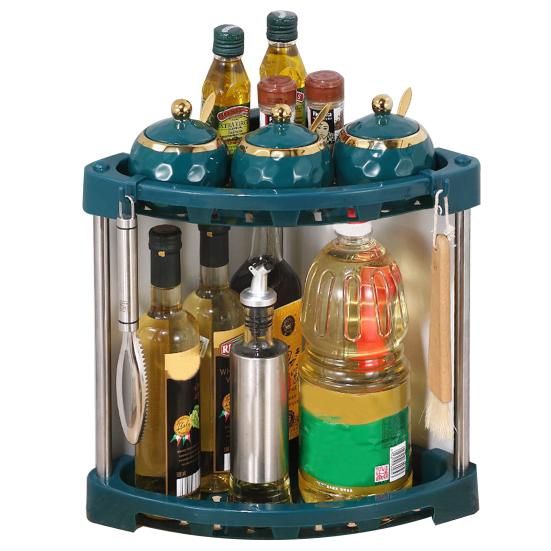 1 Set Küche Lagerung Regal Edelstahl Küche Ecke Lagerung Organizer Abnehmbare Regal Hause Versorgung Dual Layer