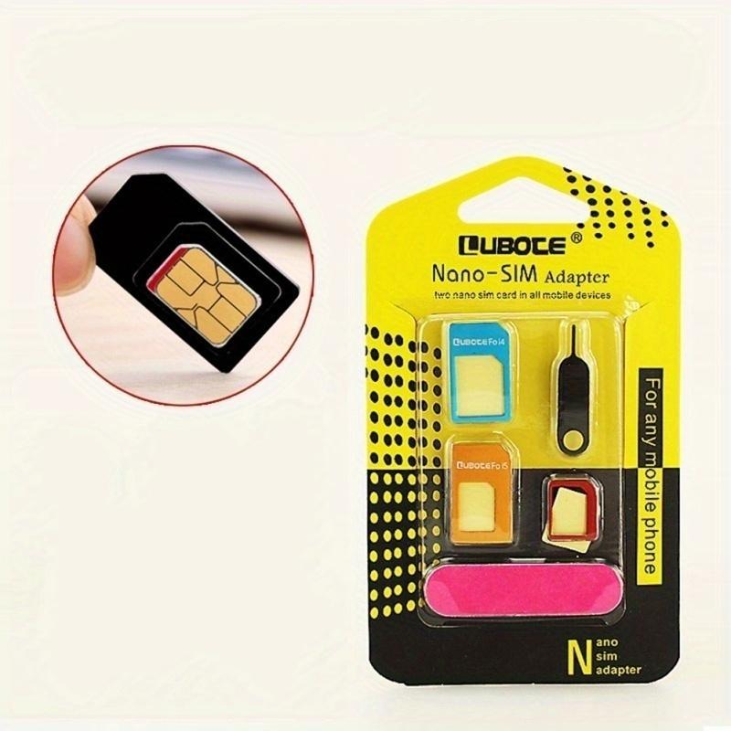4 in 1 Nano-SIM-Kartenadapter + Micro-SIM + Stander-SIM-Karte SIM-Karte und Tools für iPhone 4 4S 5 5s 6 6s mit Kleinkasten (Farbe: Multicolor)
