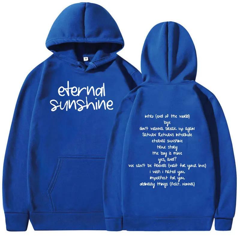 Ariana Grande Eternal Sunshine Neuer Kapuzenpullover XS blau