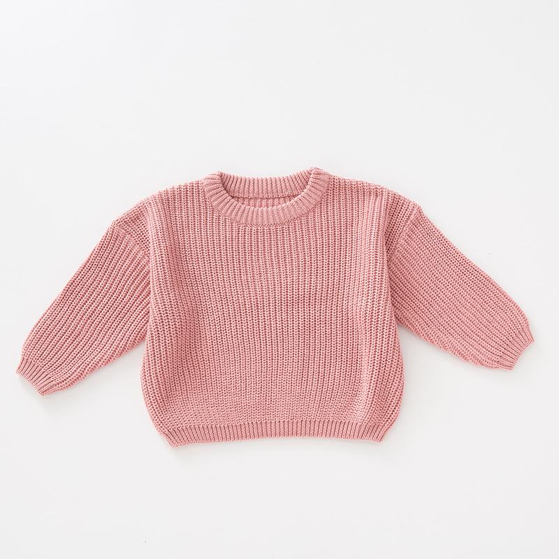 Kinderkleidung Pullover Strickpullover Einfarbig Mädchenpullover 100 beige