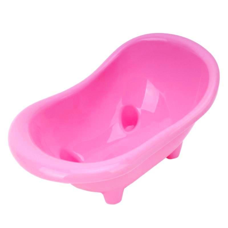 Haustier-Maus-Badewanne, Kunststoff-Badewanne, Hamster-Badespielzeug, kleines Haustier-Badezimmer, Haustier-Rattenkäfig-Zubehör rosa