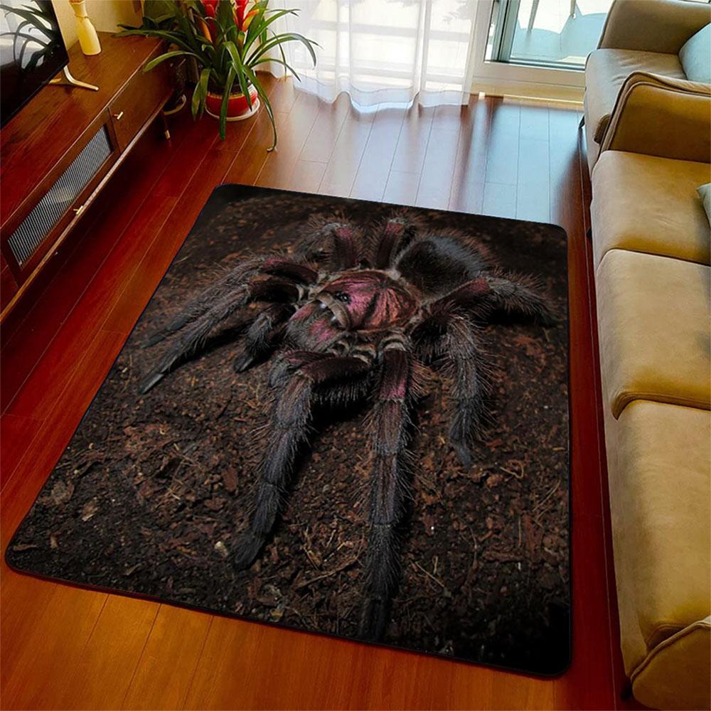 Halloween-Spinnen-Teppich, 3D-gedruckt, Angst-Horror-Matte, Trick-or-Treat-Teppich, Wohnzimmer-Schlafzimmer-Teppich, Halloween-Geschenk, Heimdekoration 160cm x 200cm