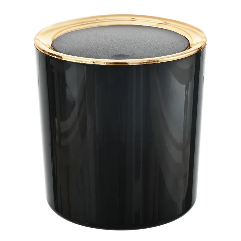 Mini Kleine Abfallbehälter Desktop Müllkorb Hause Tisch Kunststoff Mülleimer Bürobedarf Mülleimer Kleinigkeiten Fass Box schwarz