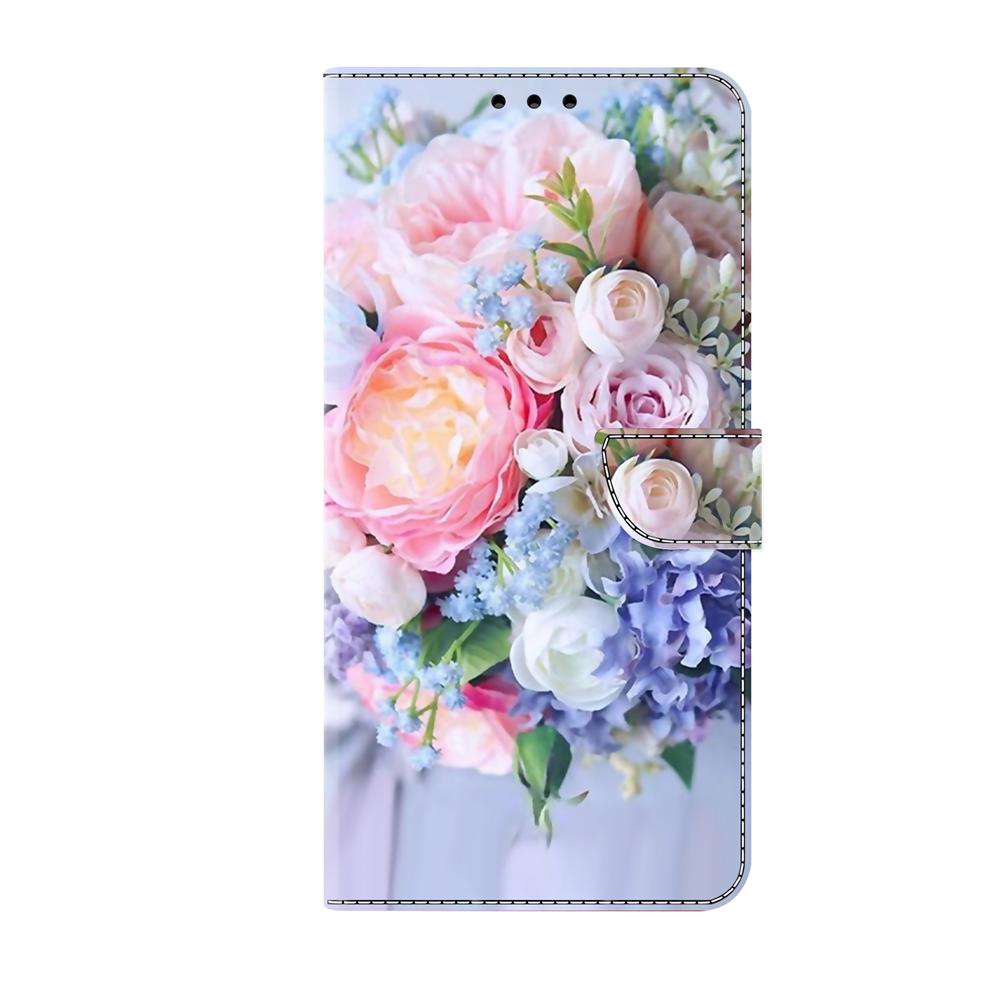 Für Samsung Galaxy Serie A12, A13, A14, A21, A22, S10, S21, S22, S23...Blume Eule Schmetterling Löwe Tiger Pferd Muster bemalt Handy Shell Ledertasche Samsung Galaxy S23 Ultra