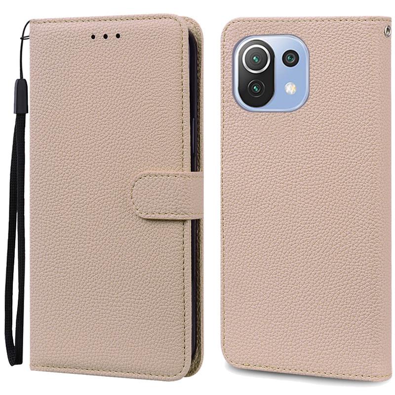 Mi 11 Lite Hülle Für Xiaomi Mi 11 Lite 5G NE Leder Brieftasche Klapphülle Für Xiaomi Mi 11 Lite Hülle Mi11 11i Cover Coque Fundas Mi 11 Lite 4G 5G beige