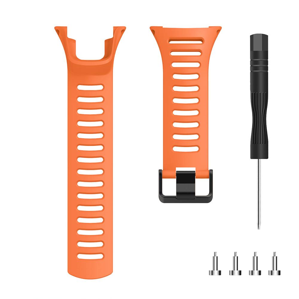 24mm Silikonarmband für Suunto Ambit Serie 1/2/3 Armband für SUUNTO AMBIT 1/2/2S/2R/3P/3S/3R Sportuhrenarmband orange