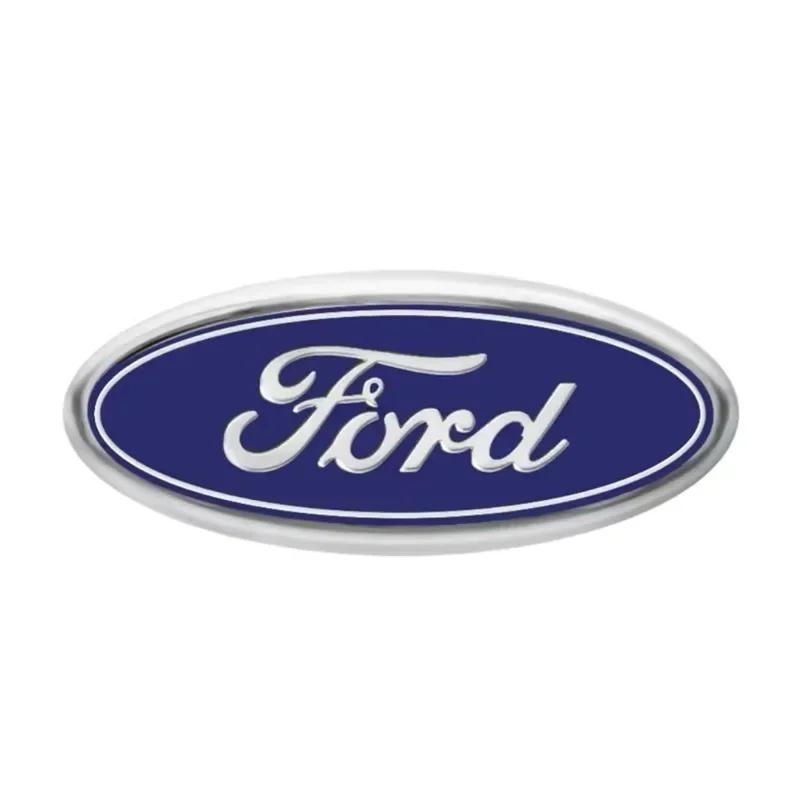 Autoaufkleber 2026 Ford Auto Lenkrad Emblem Aufkleber Abzeichen Für Ford Focus 2 Mk3 F150 Mondeo Max Fusion Ranger Escort Explorer 58x22MM blau