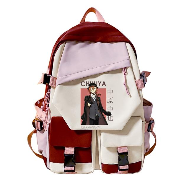 Frauen Rucksack Neue Bungou Stray Dogs Chuuya Nakahara Mädchen Rucksäcke Schule Rucksäcke Lässige Schultaschen Mädchen Weibliche Buch Taschen Studenten One Size