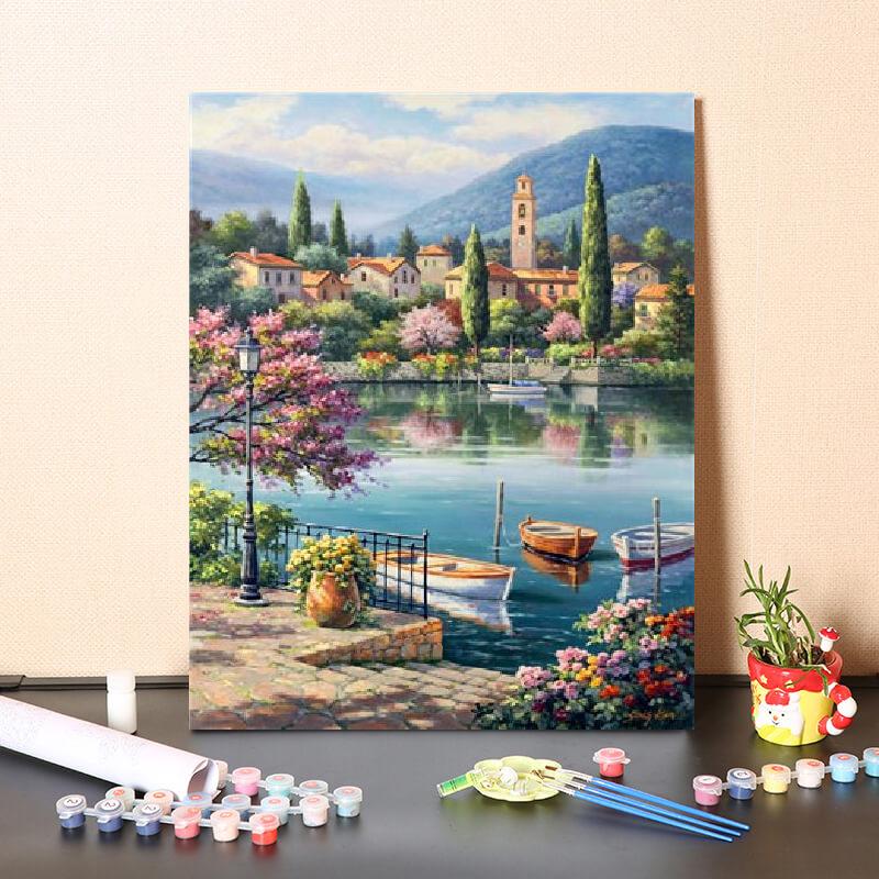 Home Decoration Zahlen Ölgemälde Kunst DIY Malen nach Zahlen Leinwand digitales Ölgemälde 40x50cm no frame
