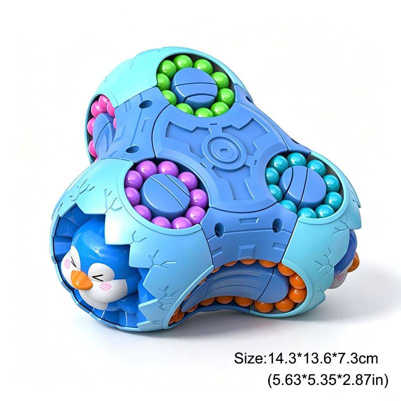 3D rotierendes magisches Bohnen-Puzzle-Spielzeug für Kinder 360° drehende Perlen Gehirnjogging-Spiel Pädagogischer Fidget Spinner für Konzentration & Stressabbau