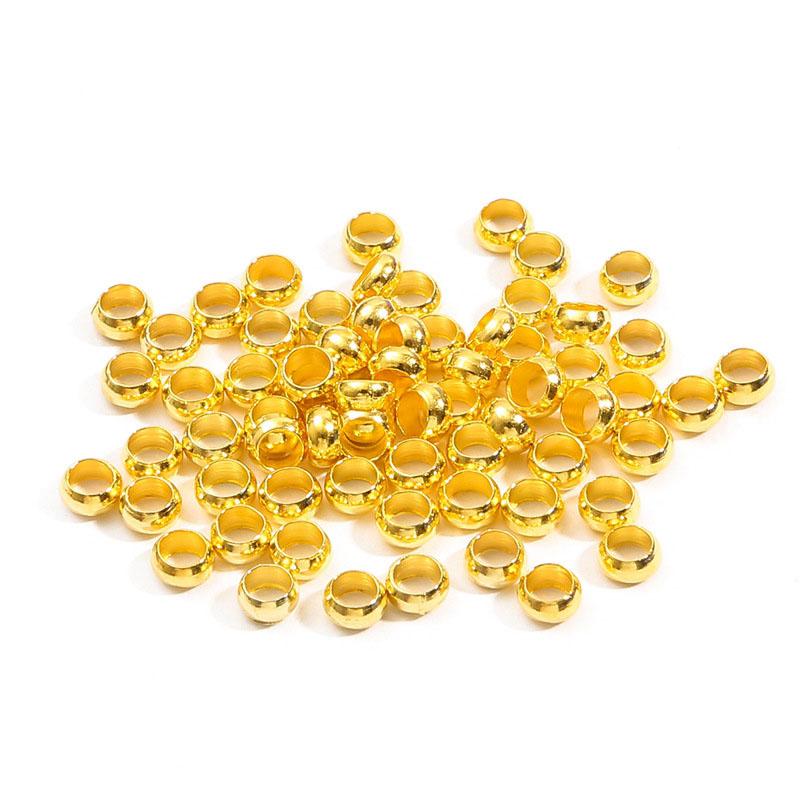 Kreative Stopper Ball Beliebte Erkenntnisse Schmuck Liefert Kupfer Crimp End Perlen Spacer Perlen Hohe Qualität Dia 1,5-4mm Schmuck Machen 100-500 teile/los 1.5mm 500PCS/Pack gold