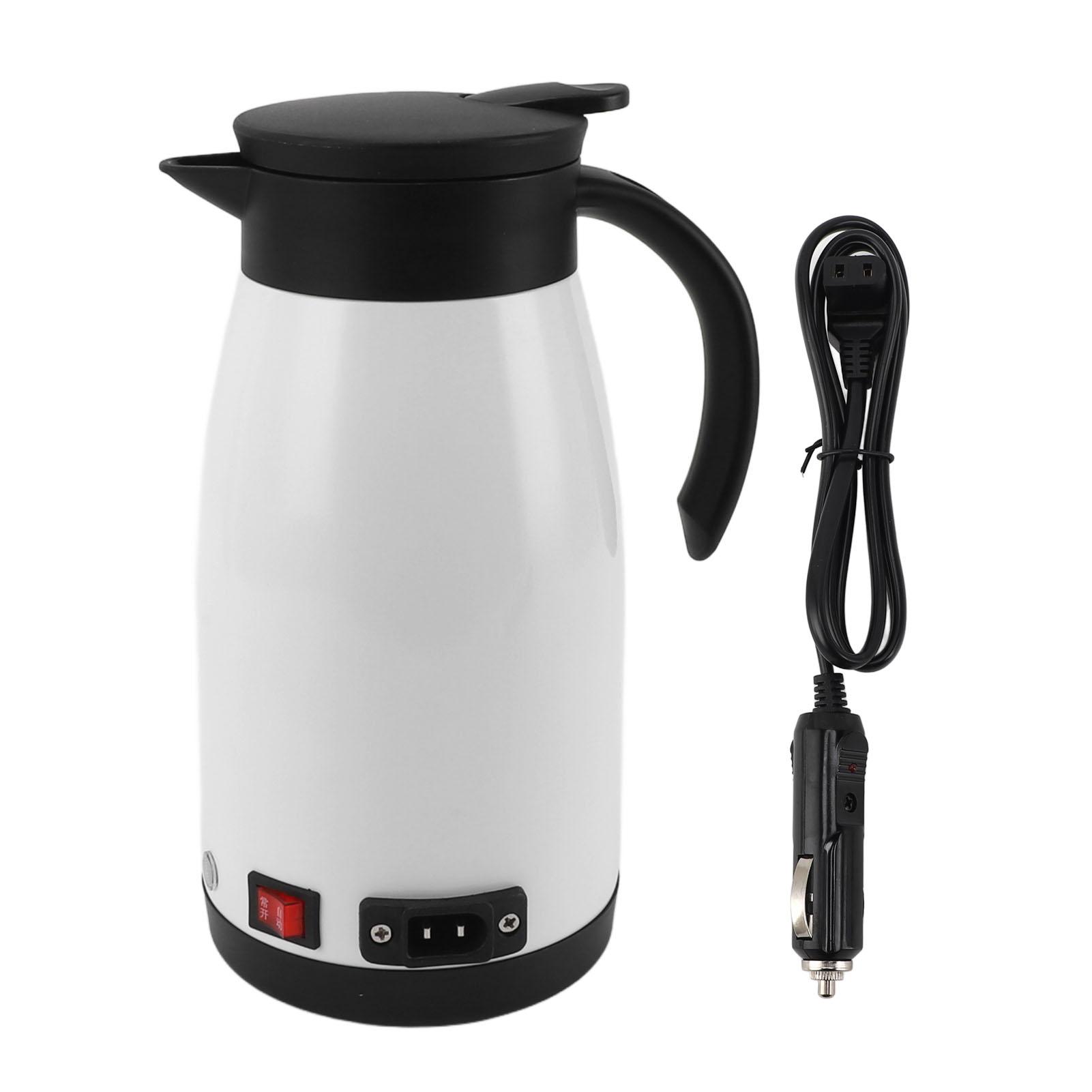 12V 24V Auto Wasserkocher Tragbar Schnell Erhitzend Edelstahl Auto Wasserkocher Kessel für Auto LKW L