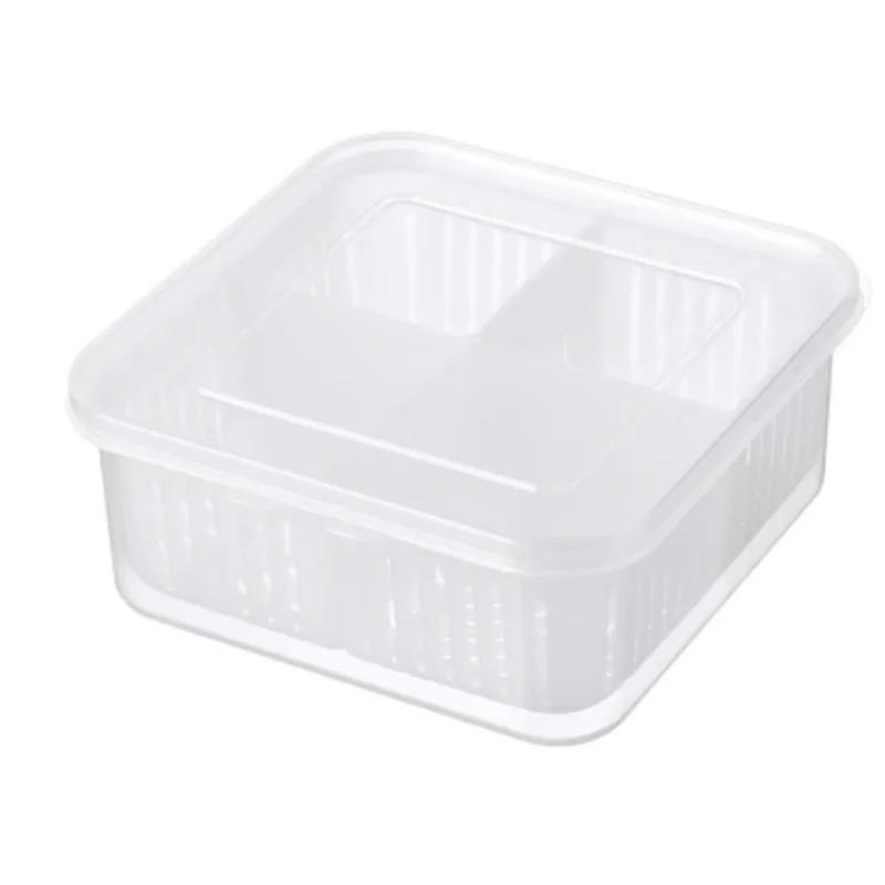 Kühlschrank-Aufbewahrungsbox, 4/6 Fächer, Lebensmittel-, Gemüse- und Obst-Aufbewahrungsbox, Kühlschrank-Organizer, Küchen-Aufbewahrungsbehälter white