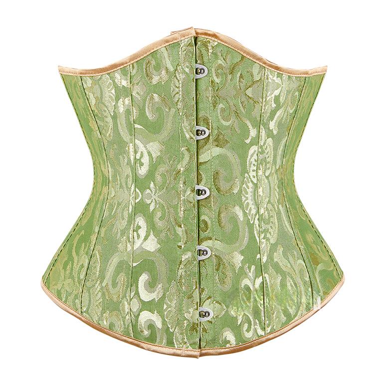 Damen Korsett Court Korsett Bustier Figurformende Weste Hochzeit Bottoming Waist Seal Damen Funktionelle Körperformende Unterwäsche 5XL grün