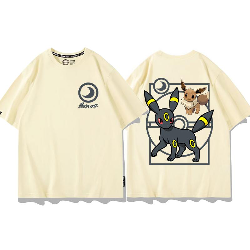 Pokémon Joint T-Shirt Kinder Sommer Herren und Damen Geng Gui Super Traum Kleidung Jungen Pokémon Kurzarm S beige