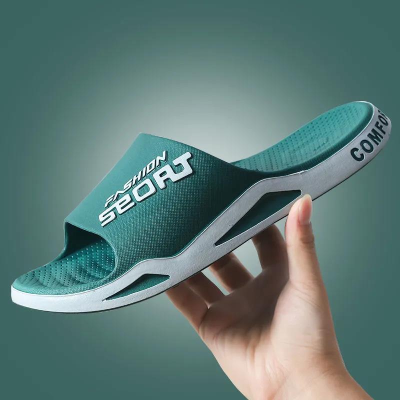 Rutschfeste Hausschuhe für Herren und Damen, Sommer-Hausschuhe mit weichem Boden 38 grün