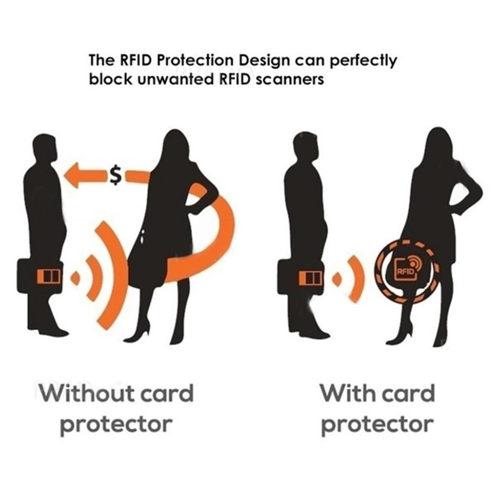 Herren RFID-Blockierendes Portemonnaie Aluminium PU Doppelbox Up Kreditkartenbox Etui Halter