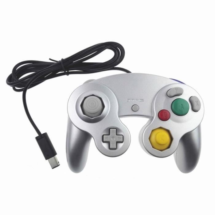 Silber 1 Stück – kabelgebundenes Gamepad für NGC GC, Gamecube-Controller für Wii und Wiiu Gamecube für Joystick