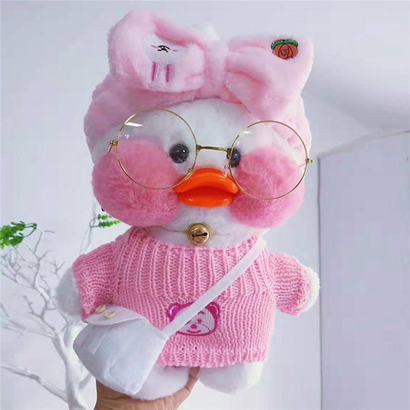 30cm kawaii Cosplay gelbe Ente Plüschtiere Niedliche Stoffente Lalafanfan mimi Ente Umarmung Tiere Spielzeug Weiche Plüschtiere Kinderspielzeug
