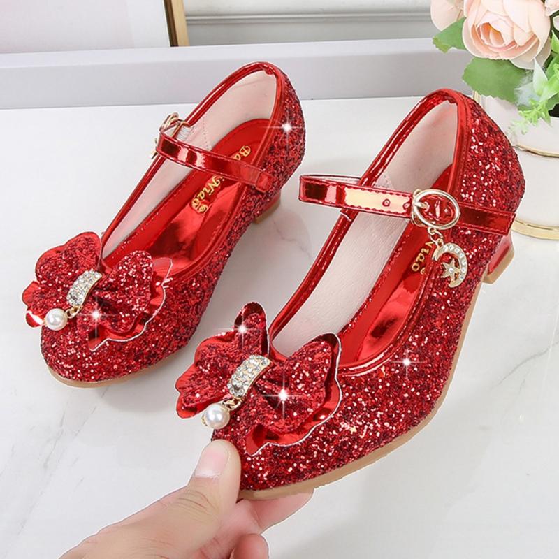 Mädchen Einfarbig Pailletten Schuhe Performance Schuhe Kinder Schuhe 26