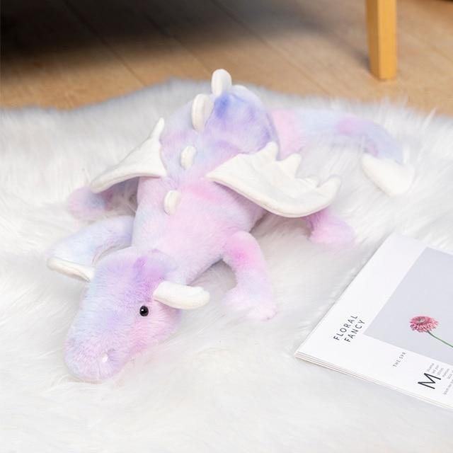 1pc 50cm Flying Dragon Plüsch Spielzeug Gefüllte Niedliche Flauschige Drache mit Flügeln Lebensechte Pterosauria Spielzeug Kissen Kinder spielzeug 50cm Violett