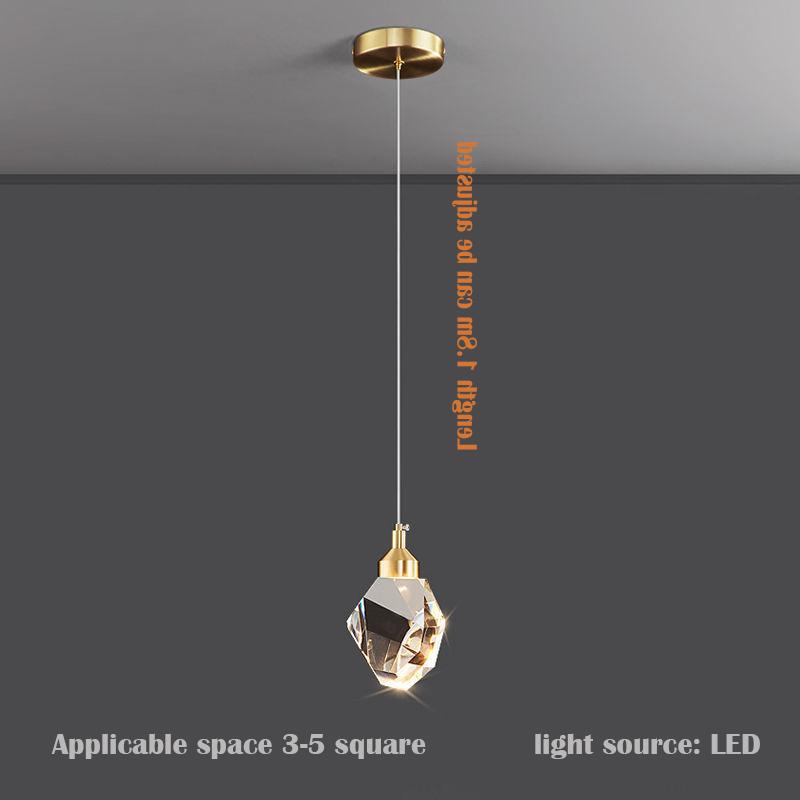 Schlafzimmer Nacht dekorative Kronleuchter Kristall Licht Luxus Esszimmer Bar kreative Wohnzimmer lange Linie Kronleuchter White light-1 headlight