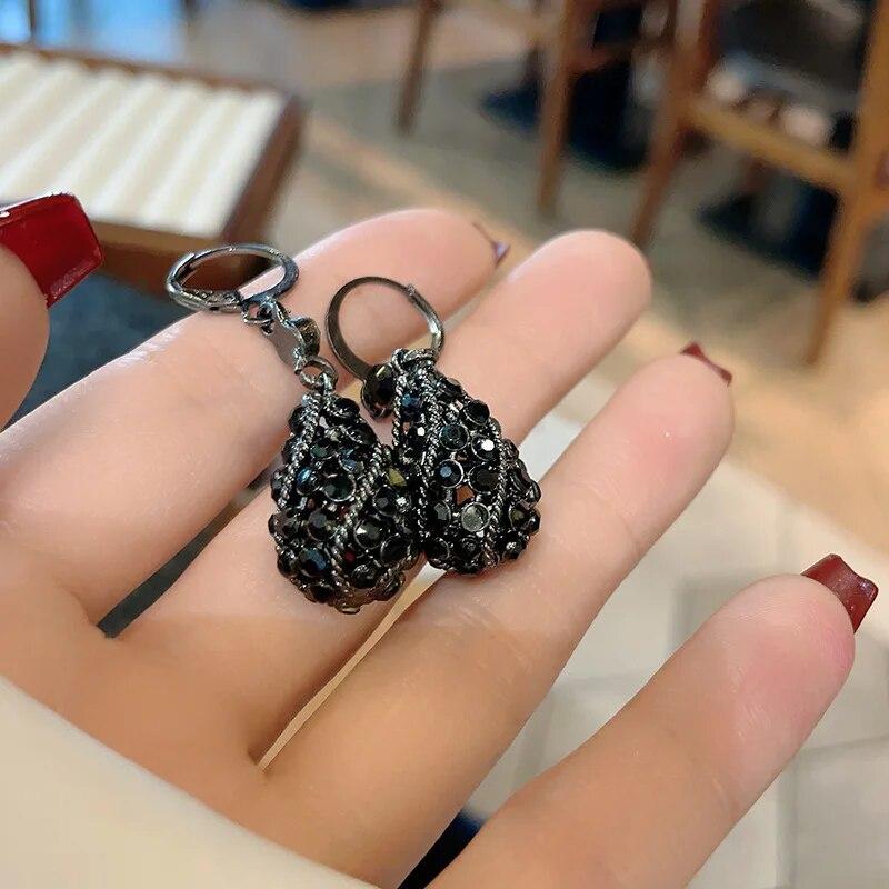 Leichter Luxus Kristall Wassertropfen Ohrringe für Frauen Mode Strass Ohrringe Tägliche Accessoires Partyschmuck Geburtstagsgeschenk