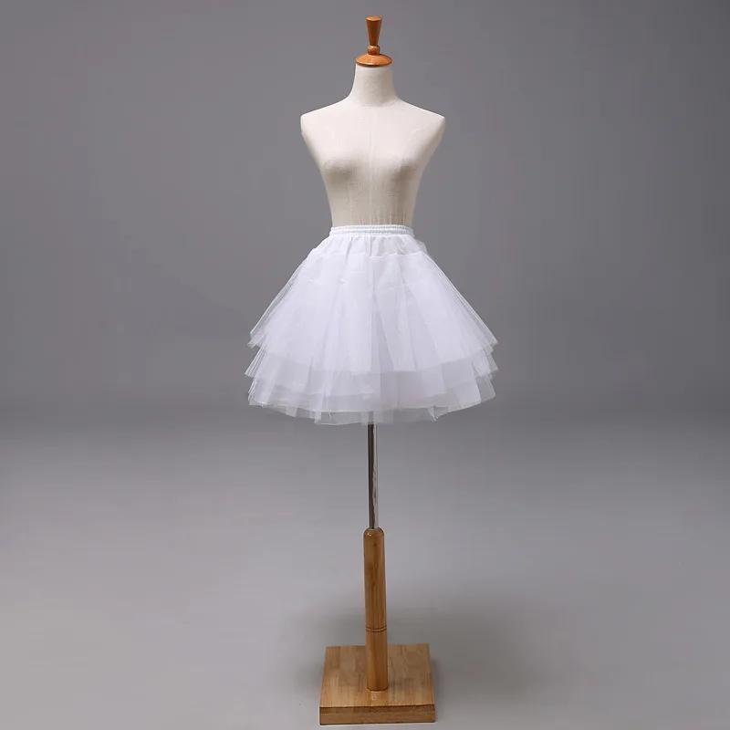 22/35/45cm Petticoat Unterrock Kurzer, knochenloser Rockträger Hochzeitskleid Hosenträger Lolita Petticoat Ballett Rockabilly Krinoline 45cm weiß