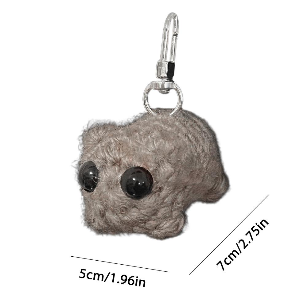 Meme Trauriger Hamster Plüschtier Trauriger Hamster Schlüsselanhänger Schlüsselanhänger Ring für Zubehör Tasche Lustiger Anhänger Schlüsselanhänger Schmuck Fans Geschenke gray