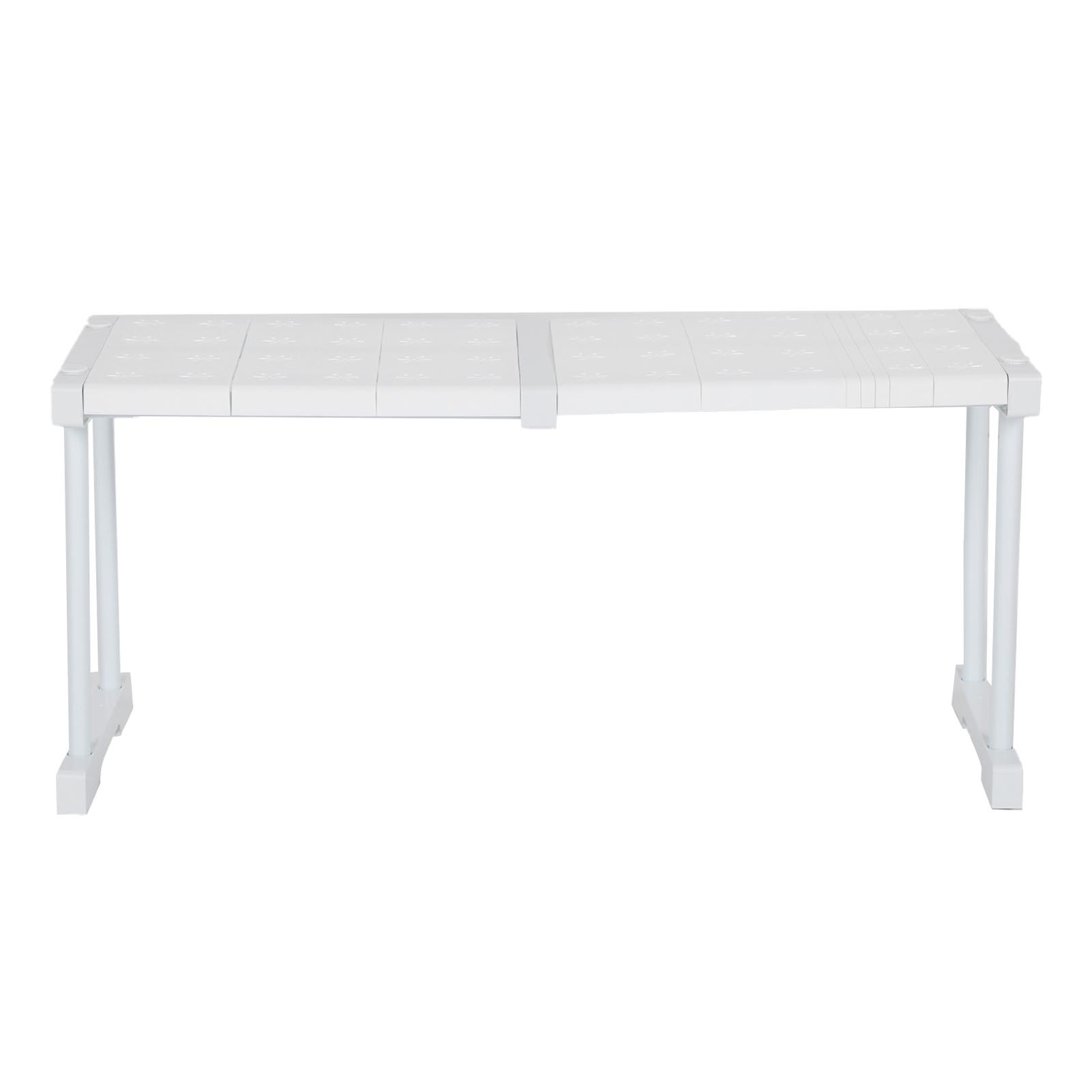 Erweiterbares Regal Stapelbar 121lb Tragfähigkeit Trennwand Aufbewahrungsregal für Schrank Schrank Schrank Length 47-68cm / 18.5-26.8in