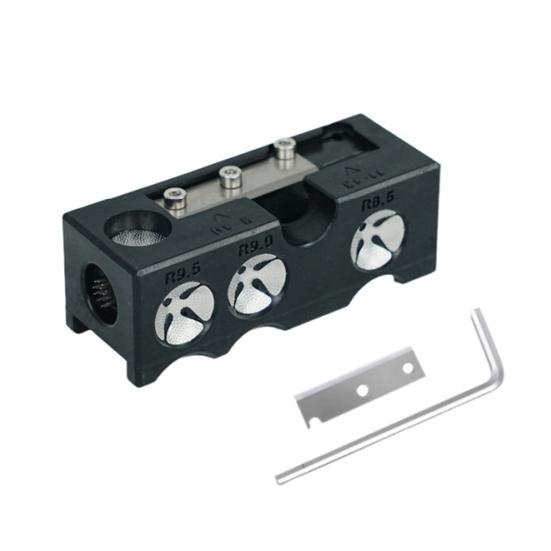 Snooker-Pool-Queue-Spitzenwerkzeug, tragbares 11-in-1-Multifunktions-Billard-Pool-Stick-Spitzen-Schaber-Former-Belüfter-Reparaturwerkzeug Pool-Queue-Zubehör schwarz