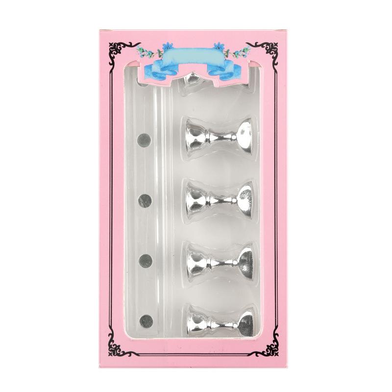 5Pcs Nail art Gel Polish Praxis Display-ständer Schachbrett Magnetische Tipps Weiß Schwarz Halter Set Polnischen Gel farbkarte silber