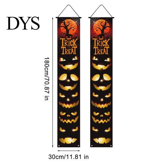 Halloween Innen Dekoration Veranda Schild Banner, Kürbis Geist Party Markise Hängend Wand Vollfarbe Tür Dekoration, Vorderer Kranz Banner Hof C